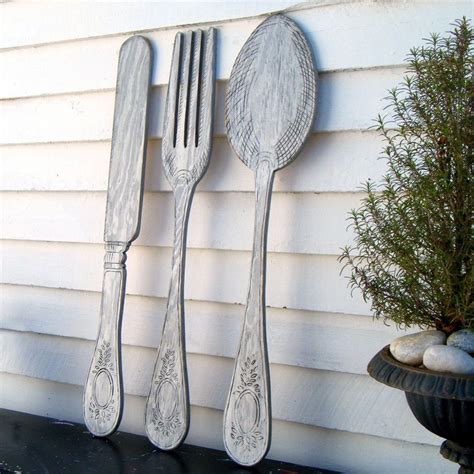 big spoon wall decor|oversized fork spoon wall decor.